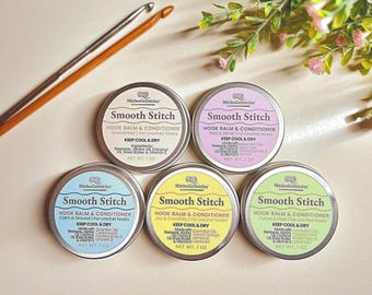 Smooth Stitch Hook Balm Bundle: Natural Crochet Hook Conditioner, Hand Salve, Fiber Artist Gift