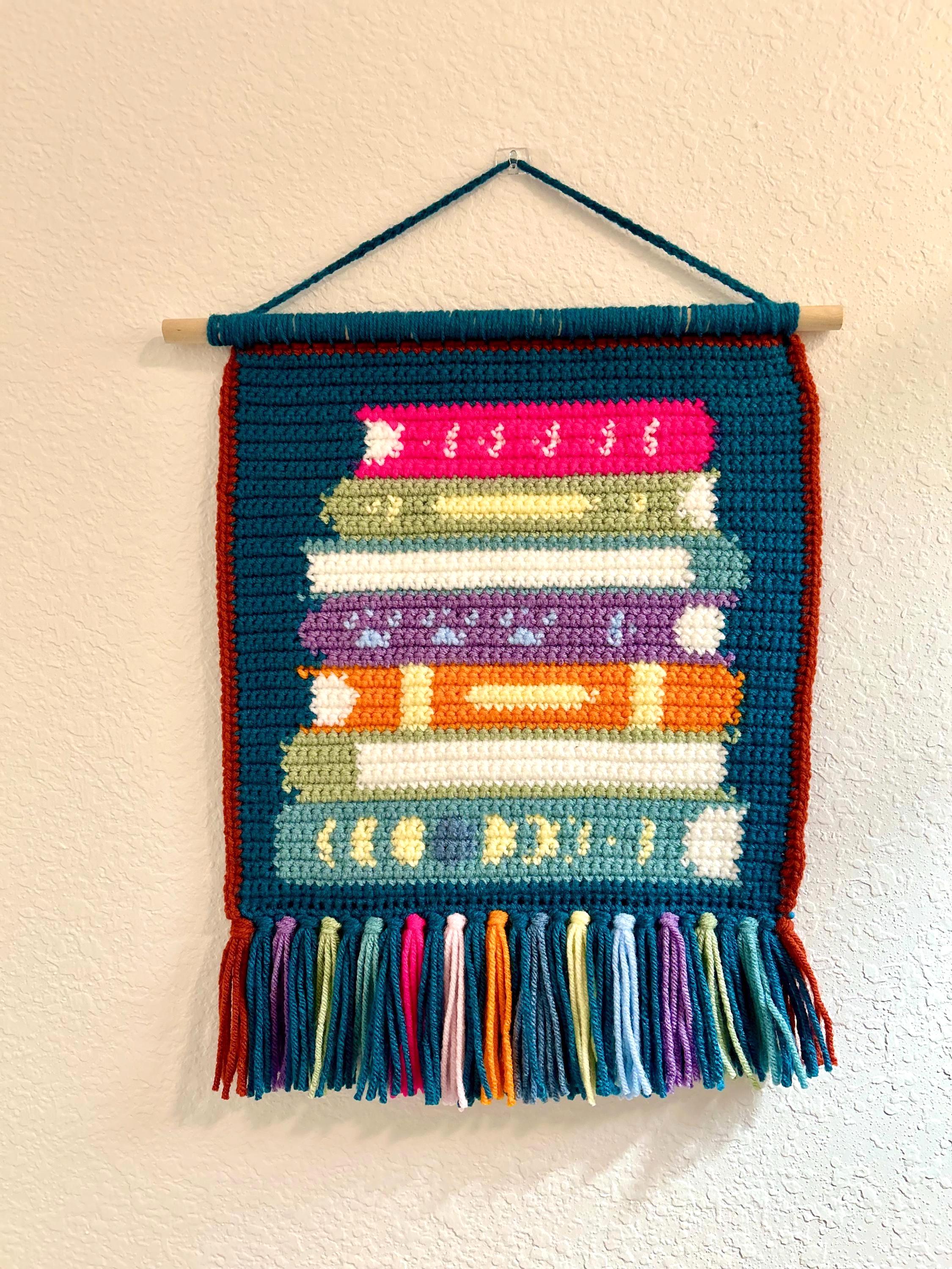 Tapestry Patterns.pdf Book Stack Tapestry Crochet Pattern Instructions: Instant PDF Download ...