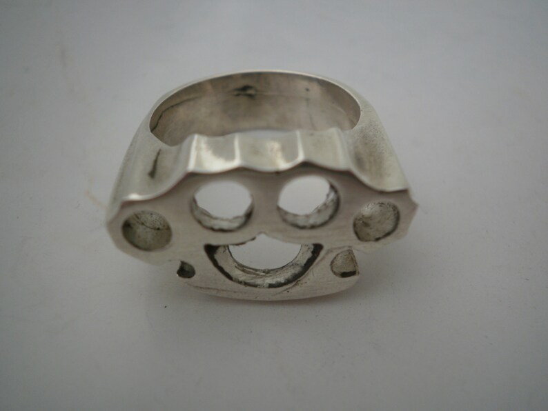 Anillo Puño Americano Plata Etsy