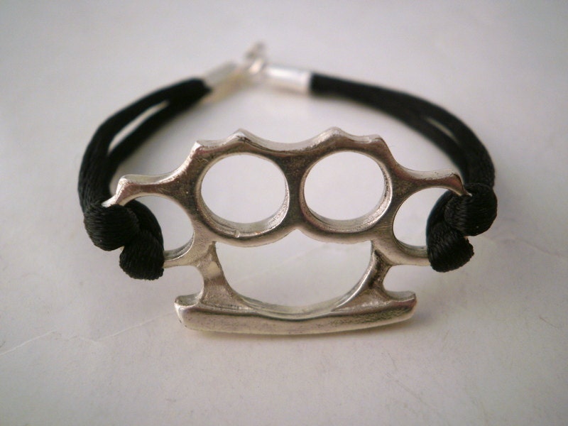Sterling Silver Bracelet Brass Knuckles Etsy