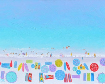 Ocean seascape painting, Beach Painting, Beach Decor, Tropical decor, beach scene, coastal decor, Australian artist, Jan Matson