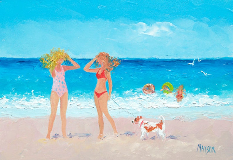 Beach Art Decor Painting Framed Miniature