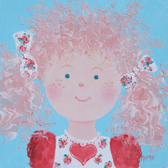 Whimsical Rag Doll Painting for Nursery Cute Rag Doll Art for Baby Nursery or Girls Room Painting Little Girl Nursery Wall Art Jan Matson Etsy UK