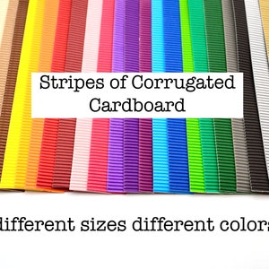 Stripes of corrugated cardboard for crafting different colors and sizes clearance sale image 1