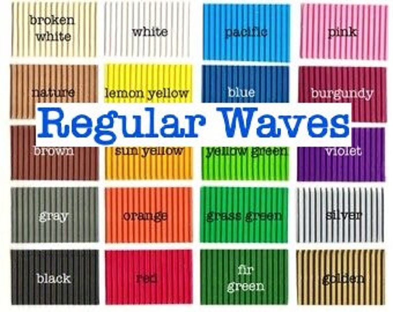 Corrugated board in 18 colors Large sheets 13x 9 for crafting image 1