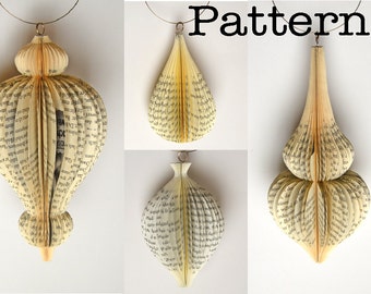 DIY Pattern or template for cutting 4 hanging ornaments