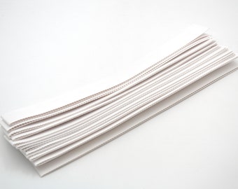 white Stripes of corrugated cardboard for crafting- different sizes - clearance sale