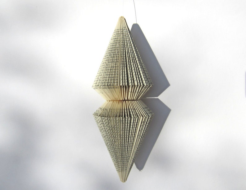 Hanging Ornament of folded Books image 3