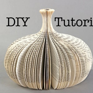 5 sizes DIY book sculpture: Template Tutorial for Flacon III image 3