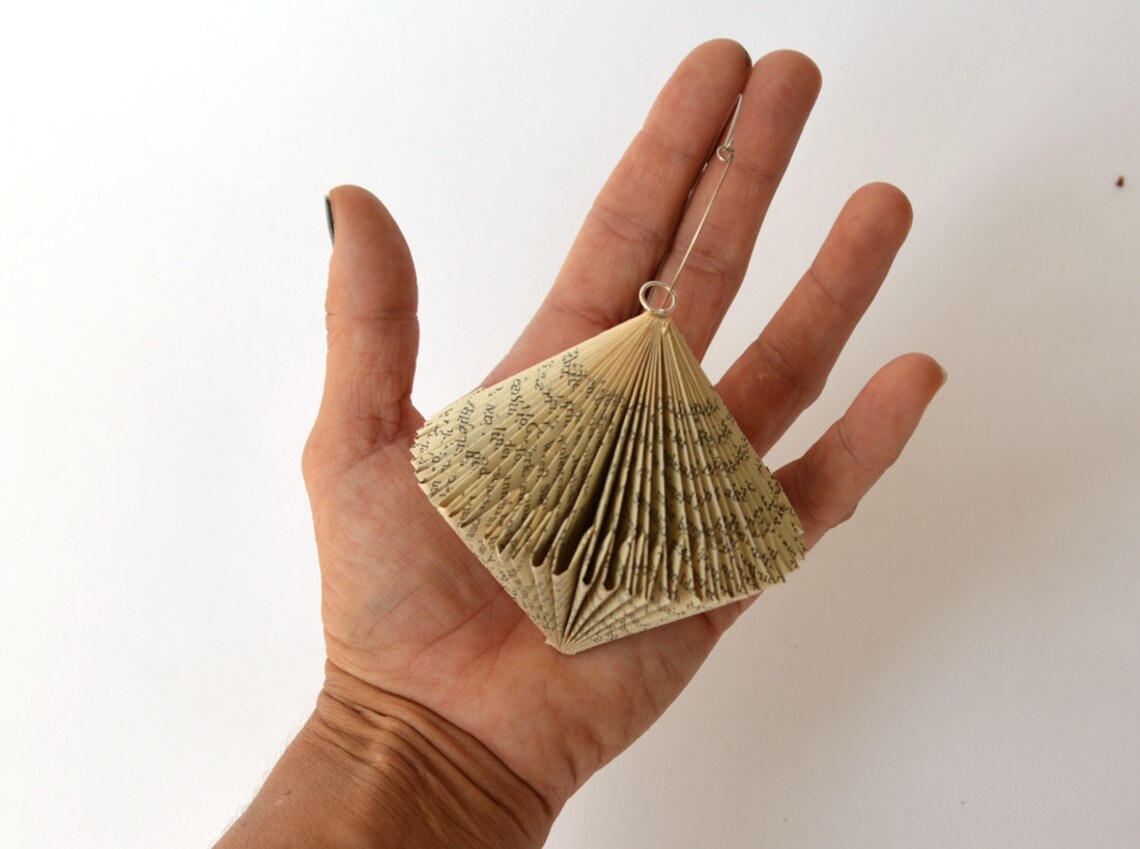 Spinner Small Christmas Decoration Folded Book Art Hanging  Etsy