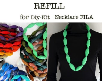 REFILL for the DIY-Kit: Necklace with Beads of corrugated paper