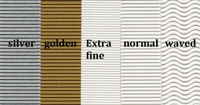 Golden or silver corrugated cardboard Large sheets 13x 9 for crafting Bild 2