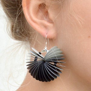 Ombre grey: Dangle Earrings made of cardstock image 1