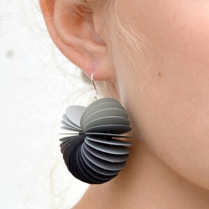 Ombre grey: Dangle Earrings made of cardstock image 2