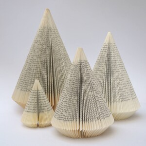 4 Christmas Trees: Folded Book Sculpture Altered Books - Etsy