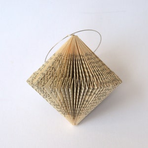 Spinner small Christmas Decoration: folded Book Art hanging Ornament image 4