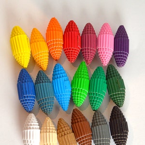 Choose your color: Paper Beads made of corrugated cardboard image 1