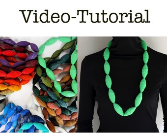 Video TUTORIAL for Necklace with Beads of corrugated cardboard