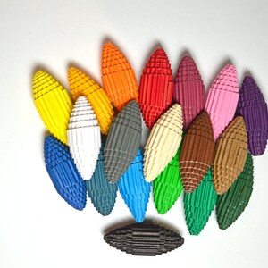 Choose your color: Paper Beads made of corrugated cardboard image 2