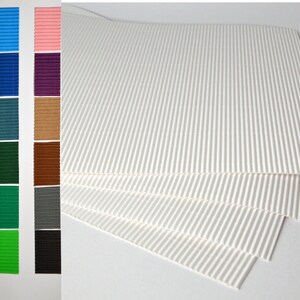 Corrugated board in 18 colors Large sheets 13x 9 for crafting image 3