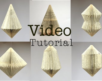 DIY Tutorial - Patterns for 6 different Book sculptures: instant download