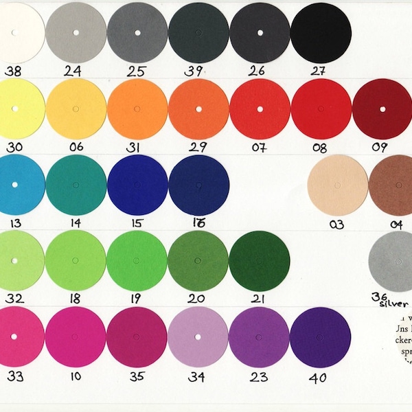 Cardstock Circles Etsy