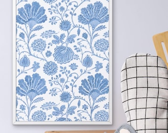 Blue Onion Pattern Print: Czech Cibulák Design (Digital Download)