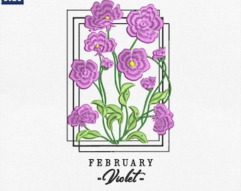 誕生月の花刺繍セット、12ヶ月花刺繍マシンファイル、12種類の花の