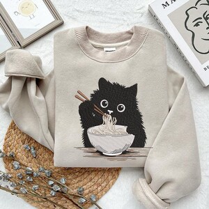 Ramen Cat Embroidery Design, Cute Noodle Cat Machine File, Japanese Anime Cat File, Anime Cat Pes, Ramen Lover, Cat Lover, Instant Download image 9
