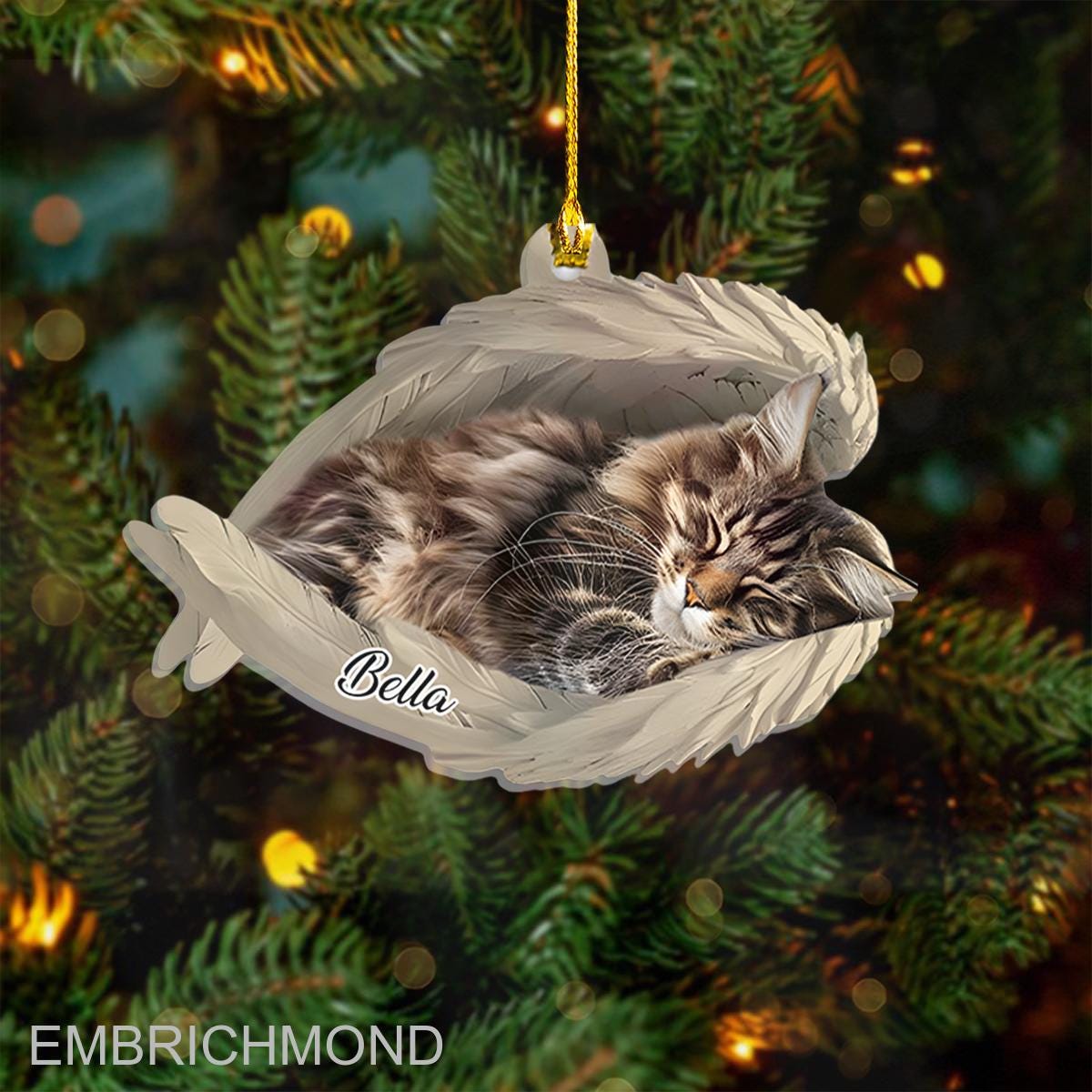 Sweatshirt Cadeau Humour "Maine Coon Père Noël" - Motif Chat De Noël, Coupe Classique 241g - Pour Les Amoureux Des Chats
