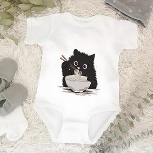 Ramen Cat Embroidery Design, Cute Noodle Cat Machine File, Japanese Anime Cat File, Anime Cat Pes, Ramen Lover, Cat Lover, Instant Download image 3