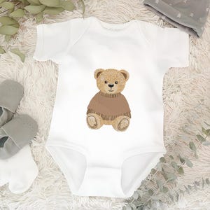 Cute Teddy Bear Embroidery Design, Cozy Sitting Bear Embroidery File, Woodland Nursery Bear Machine File, Valentine Bear, Instant Download image 5