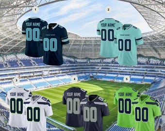 Custom Printed Football Jersey, Personalized Name and Number Shirt, Game Training Uniform Gift for Men, Women & Youth Fans