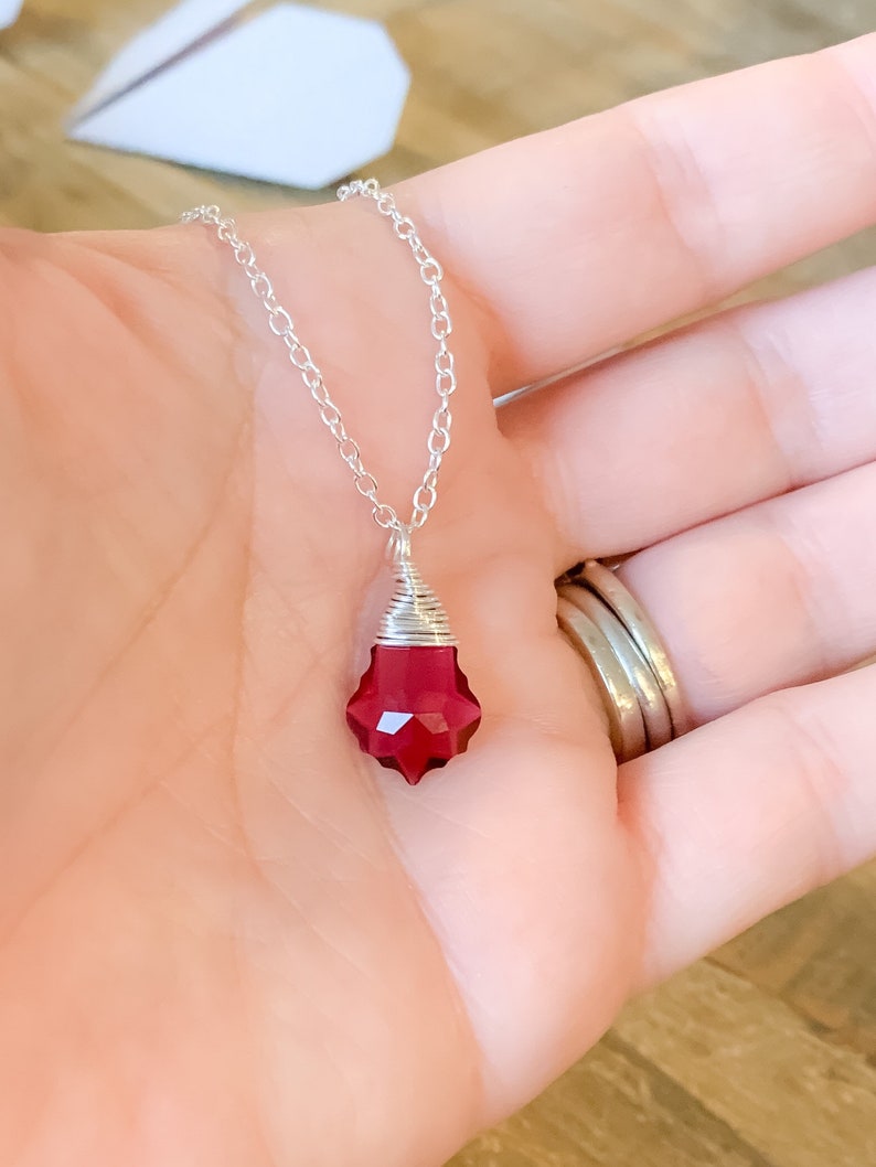 Ruby Baroque Pendant Necklace