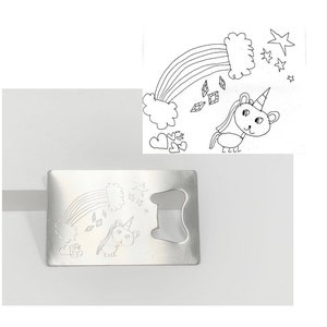 Actual Drawing Credit Card Bottle Opener Personalized - Etsy