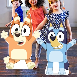 Bluey, Bingo Cardboard Cutout, Standee Decoration, Party Prop Standup, Waterproof, Coroplast, Cartoon Stand Up, Plastic, Support Included