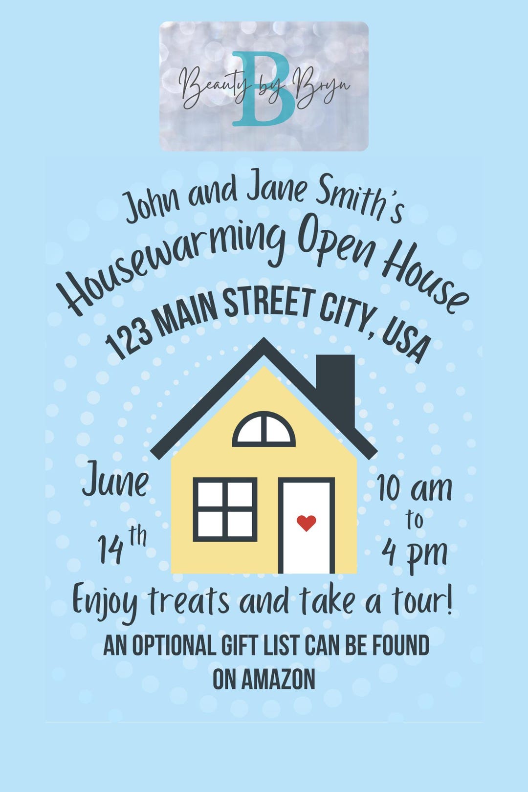 Housewarming Open House Invitation Template - New House Party Invite ...