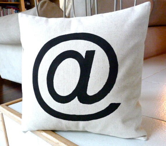 Items similar to Modern Pillow Case Black Design Hand Painted on