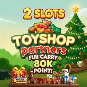 2 ranuras - Socios de TOYSHOP - Monopoly Go - Acumulación total de 80.000 puntos (Entrega rápida)