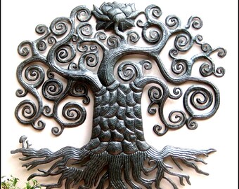 METAL TREE of LIFE, Metal Art Wall Hanging, Tree Art, Metal Wall Art,Wall Decor, Metal Wall Decor, Metal Tree Art,  Haitian Metal Art, 424