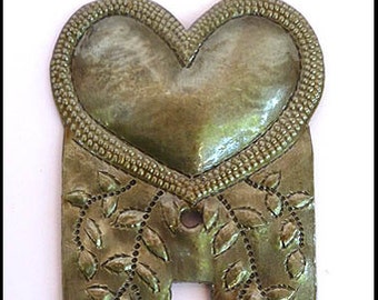 SWITCH PLATE COVERS, Metal Light Switchplate Cover, Heart Design Switch Plate, Switch Cover, Light Switch, Metal Switchplate, hs-109