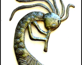 METAL TOWEL HOOK,, Southwestern Kokopelli, Haitian Art, Metal Hook, Metal Wall Decor, Decorative Metal Towel Hook, Metal Art, 2011-Hk