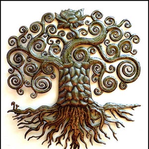 METAL TREE ART, Metal Wall Art, Wall Hanging, Tree of Life, Metal Art, Home Decor, Haitian Art, Metal Wall Decor, Outdoor Metal Art,424