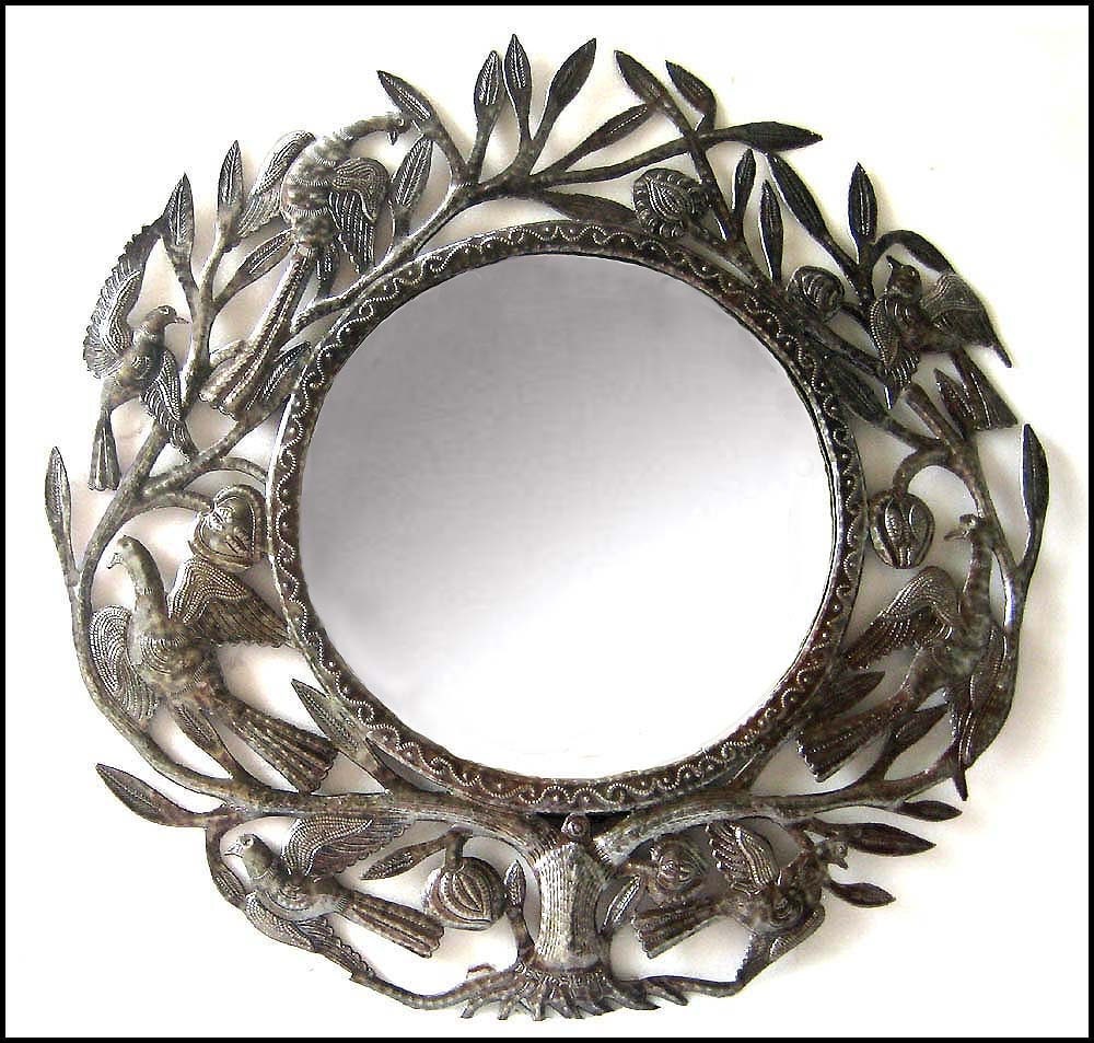 Mirror Metal Art Wall Hanging Metal Wall Art Wall Mirrors Etsy