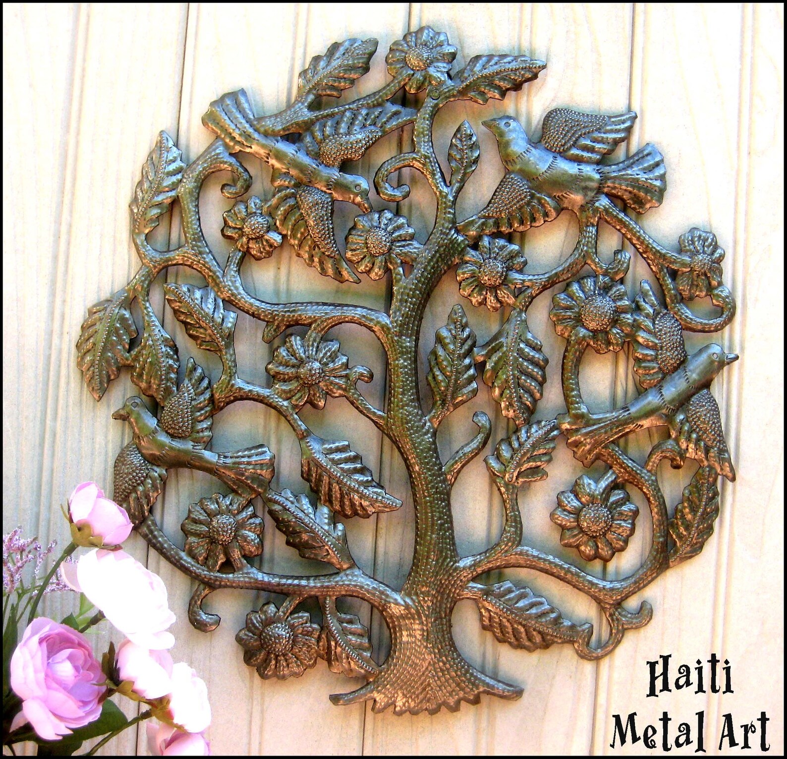 METAL TREE BIRDS Wall Art Birds Haitian Metal Art Metal Etsy