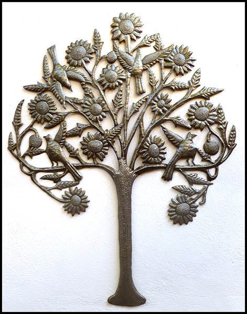 TREE METAL ART Metal Wall Sculpture 34 Metal Tree Art Etsy