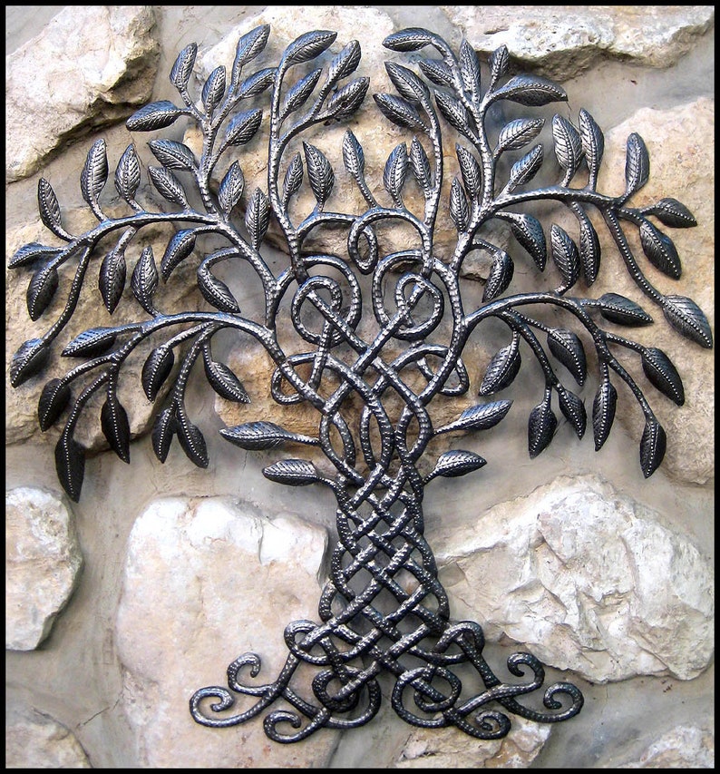 TREE OF LIFE Metal Wall Decor Tree Art Irish Decor Metal Etsy