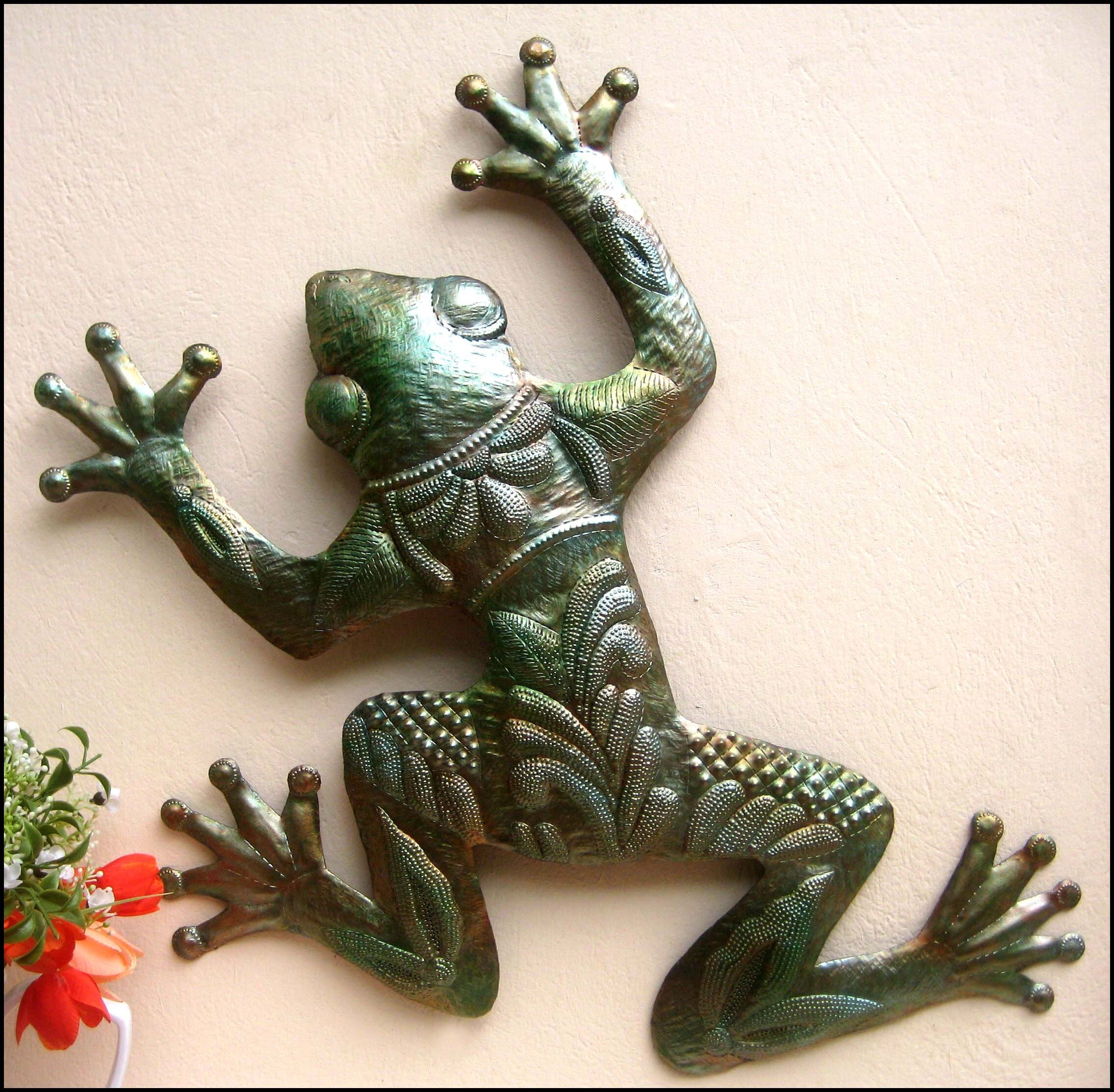 OUTDOOR METAL ART Metal Frog Metal Wall Decor Outdoor Etsy