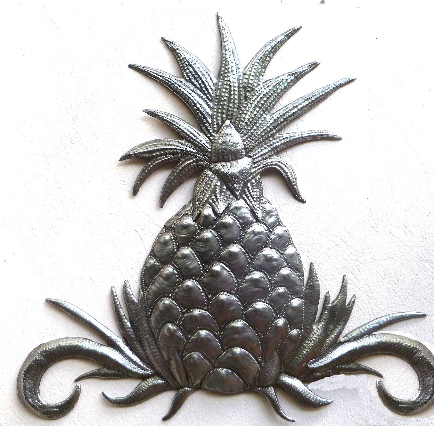 Outdoor Metal Wall Art Pineapple Wall Art Haitian Art Metal Etsy