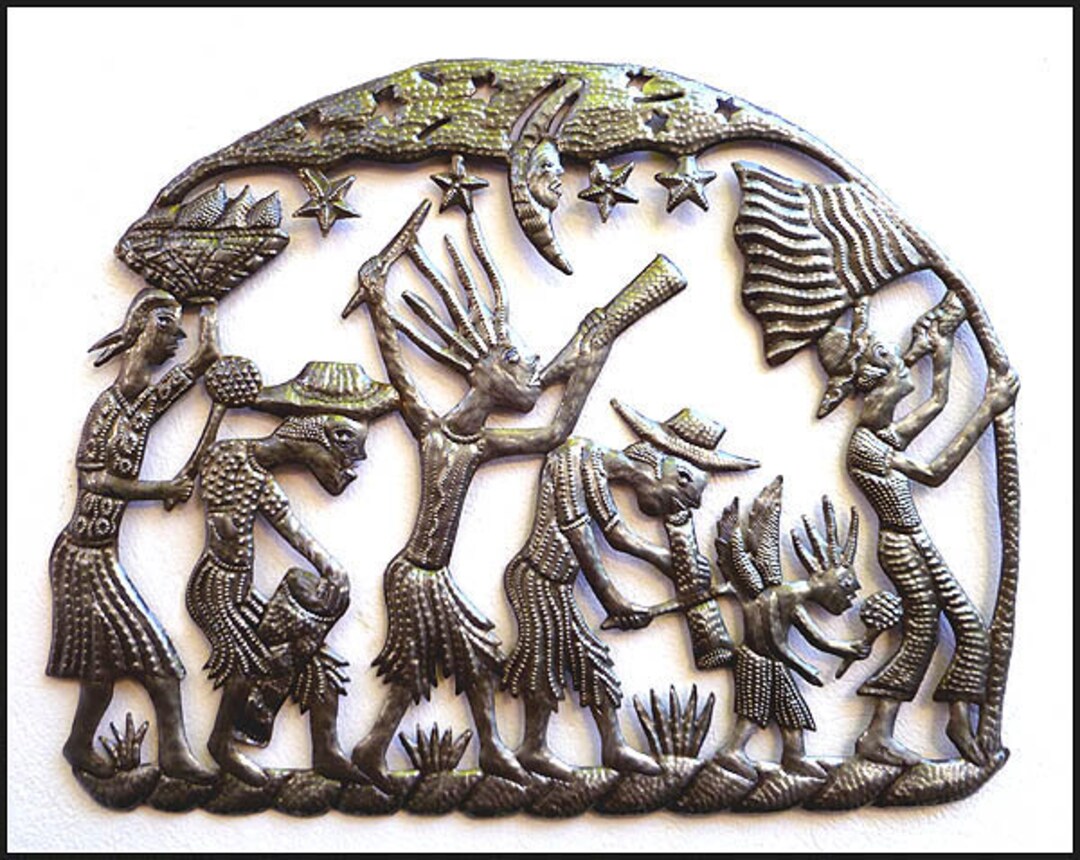 HAITIAN METAL ART, Haitian Carnival Band, Recycled Steel Drum, Metal